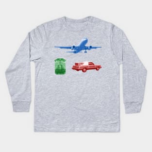 Planes, Trains and Automobiles Kids Long Sleeve T-Shirt